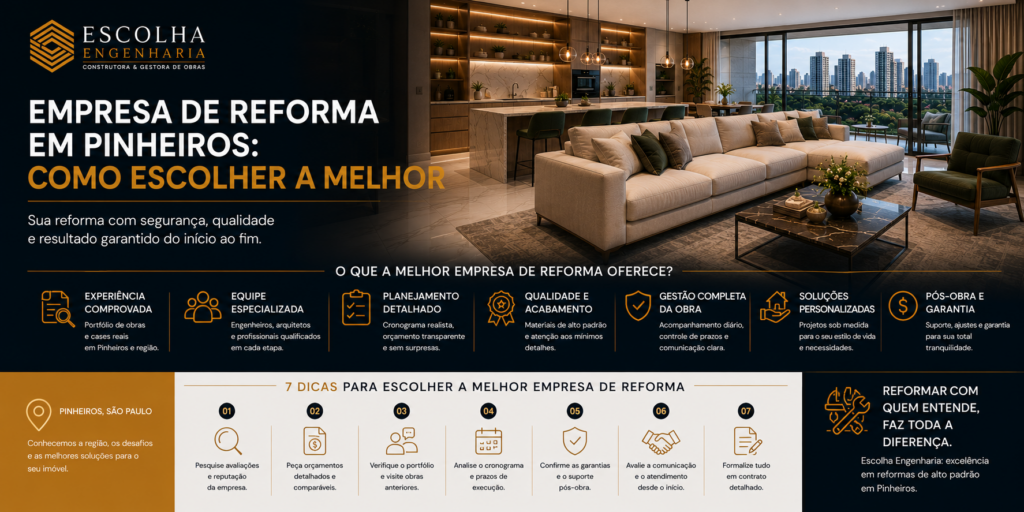 Empresa de reforma em Pinheiros