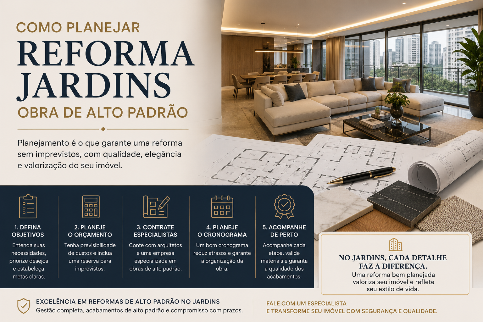 planejar reforma Jardins