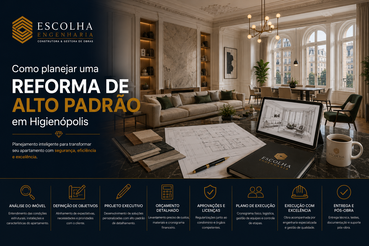 Como planejar uma reforma de alto padrão em Higienópolis