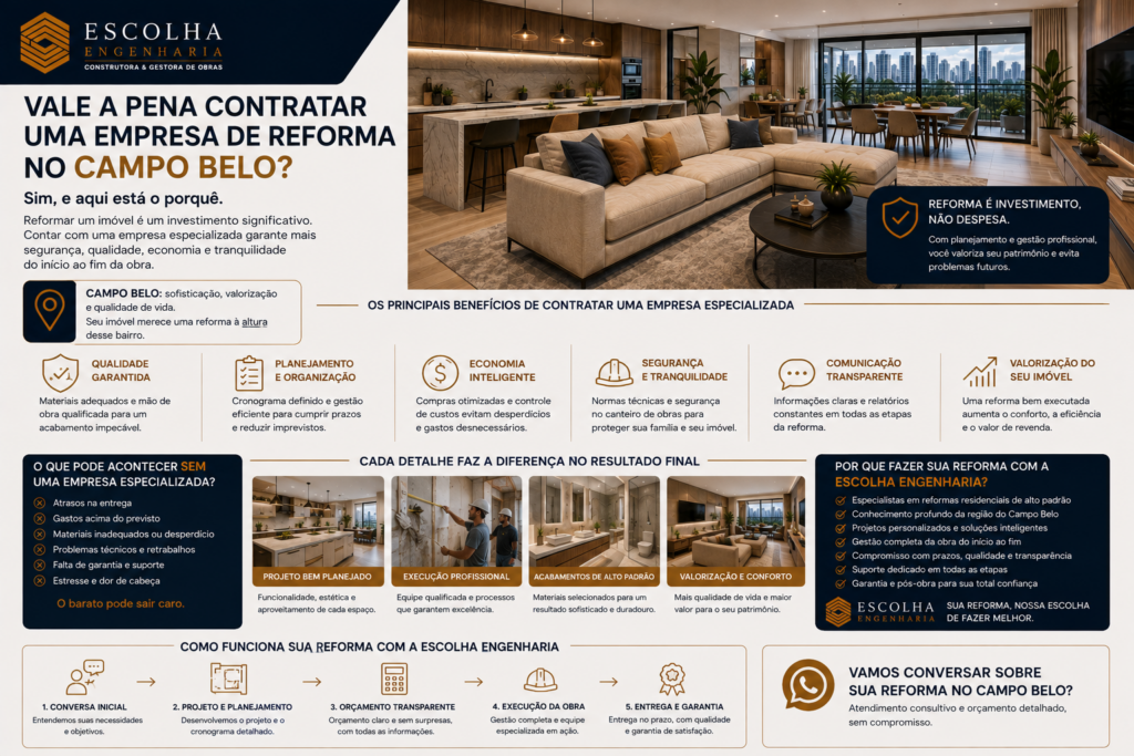 Vale a pena contratar uma empresa de reforma no Campo Belo