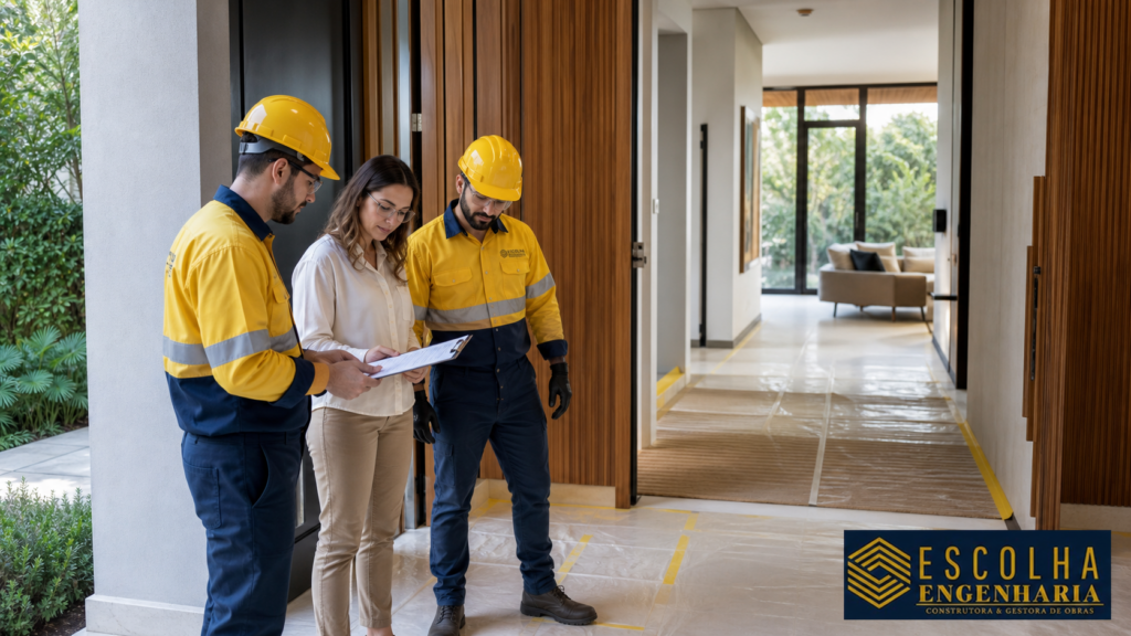 Empresa de reforma em Alto de Pinheiros realizando inspeção técnica